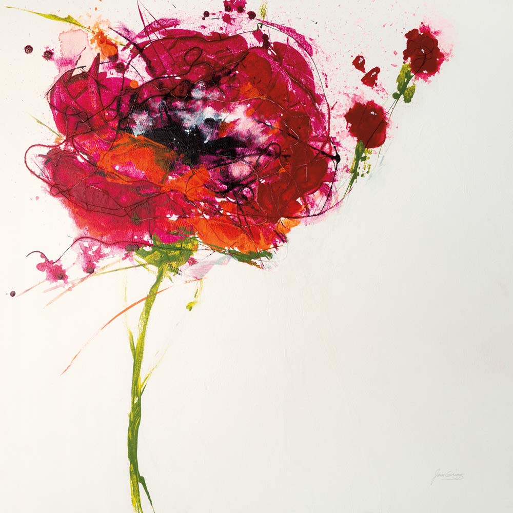 International Graphics - Finished Picture - Jan, Griggs - ''Poppy Master on White''- 30 x 30 cm - Direct printing on acrylic glass