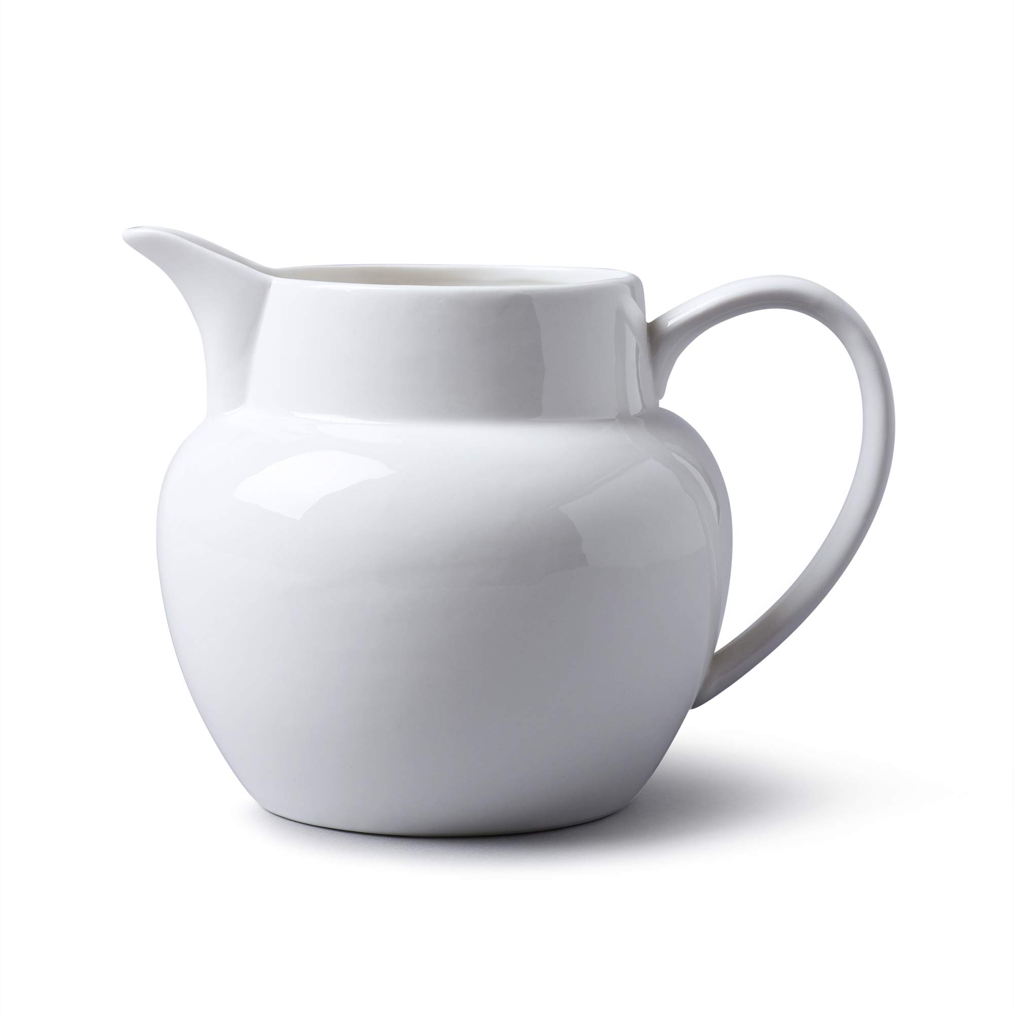 WM Bartleet & Sons 1750 T427 Porcelain Traditional Bellied Jug 1 Litre, 1000 ml, 1¼ Pint-White