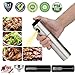 Oil Sprayers Olive Oil Sprayer Oil Mister Vinegar Sprayer Bottle for Cooking and Stainless Steel Pump Spritzer Can Container for Barbecue and Making Salad, Includes Two Cleaning Brush and One Funnel