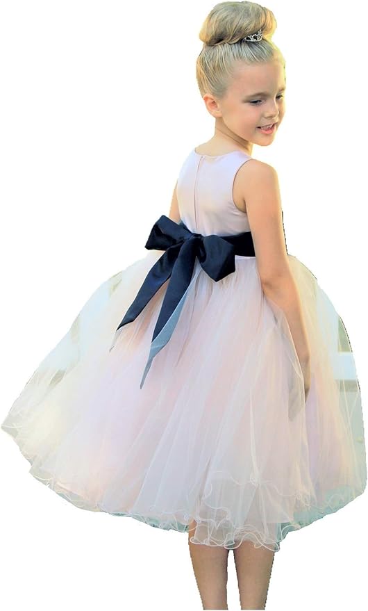 spa colored flower girl dresses