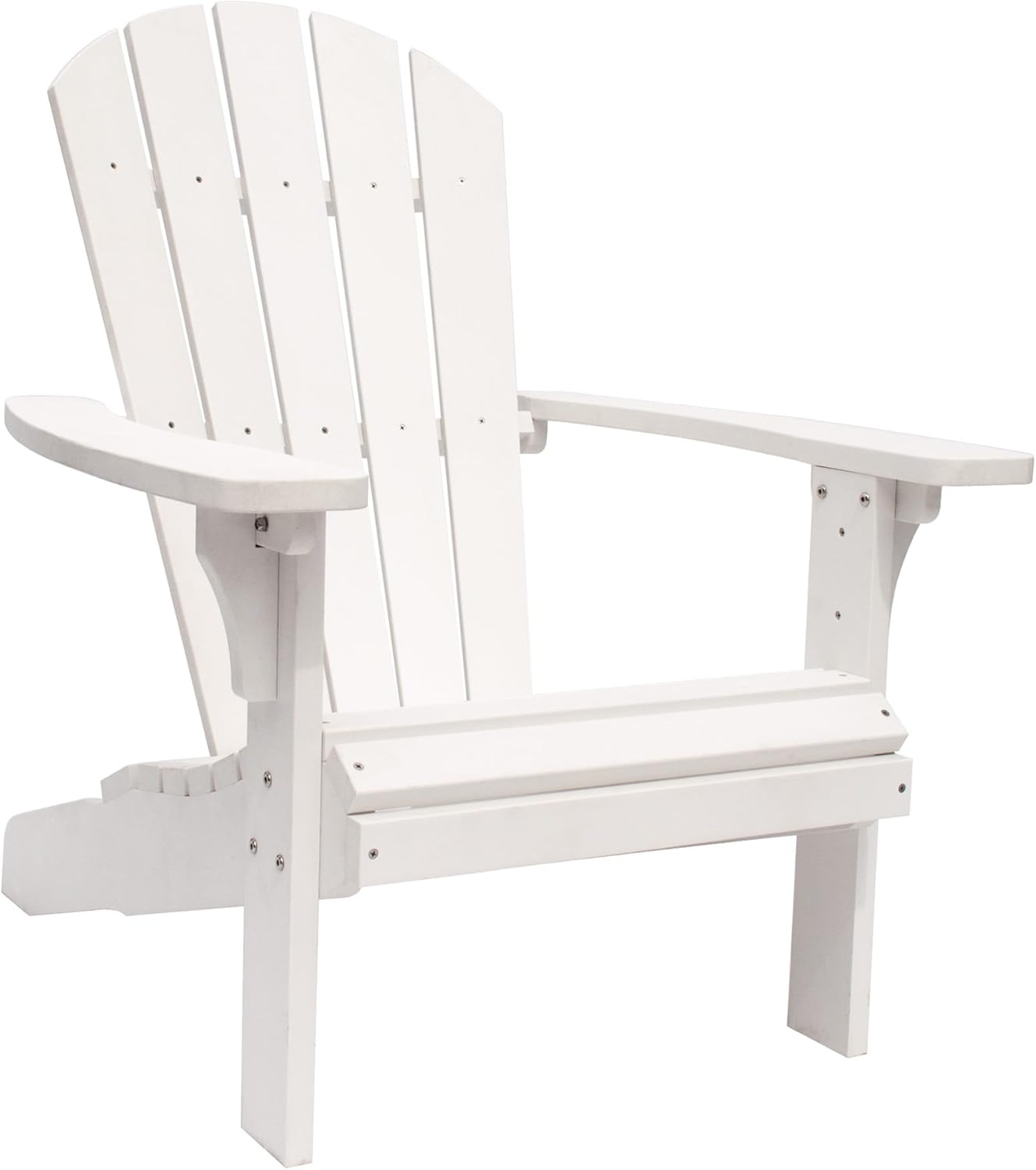 Shine Company 7618WT Royal Palm Adirondack Chair, White : Garden & Outdoor