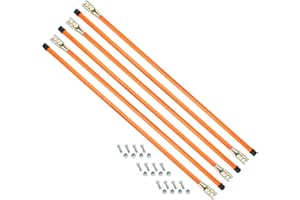 EPR DISTRIBUTION EPR 6PK 36" Snow Plow Guides Stakes Markers Safety Orange Bolt On Hardware