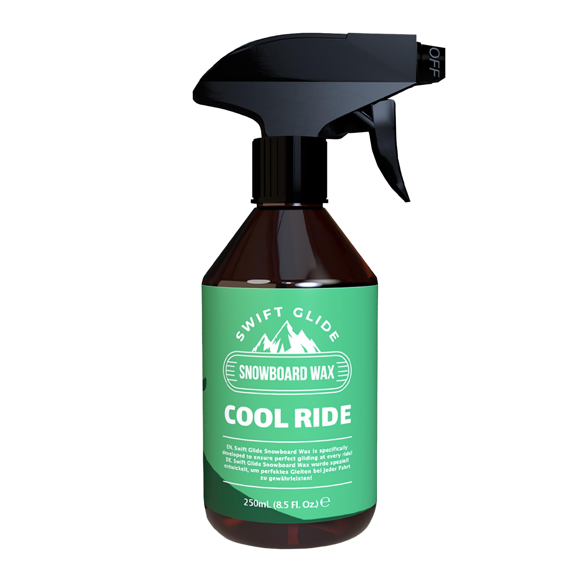 Swift Glide Snowboard Ski Wax Spray, Universal Snowboard Wax Spray, Eco-Conscious and Biodegradable, All-Weather Formula for Enhanced Glide, Water-Repellent, High Performance, Quick-Application, 250ml