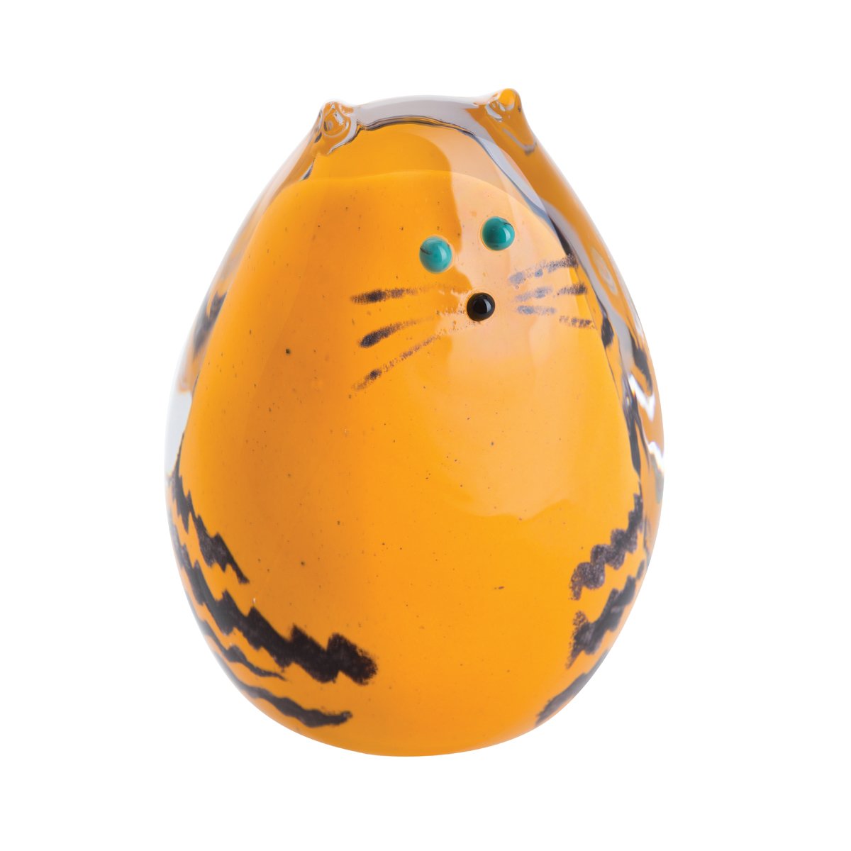 Caithness Glass Purrfect Ginger Cat Paperweight | Ginger | 105mm x 75mm | Handcrafted in Scotland | Handsome ginger cat comes to life inside this hand-sculpted crystal paperweight| Ornamental | Boxed