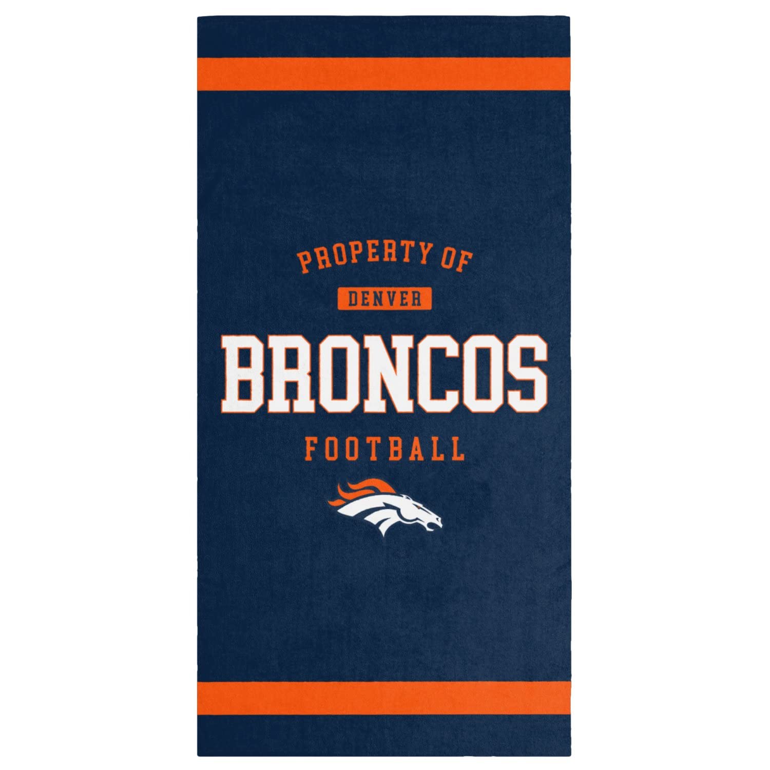 FOCO NFL beach towel PROPERTY OF Denver Broncos Football