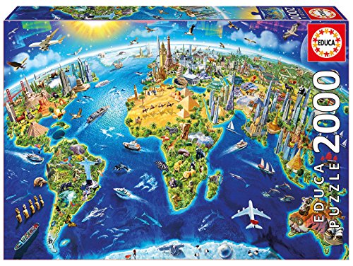 Educa Children's 2000 World Landmarks Globe Puzzle