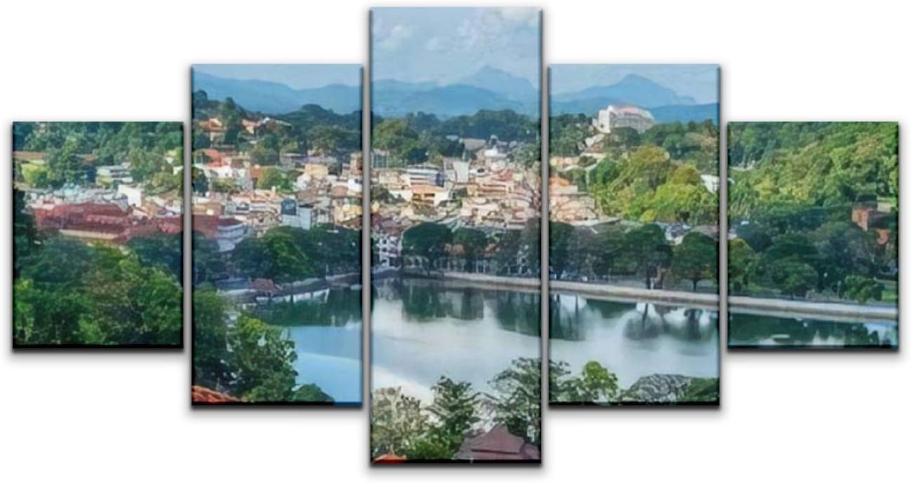 5 Panels Wall Canvas Prints Pictures, Beautiful View of
