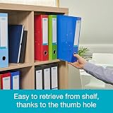 Elba A4 Lever Arch File 570 Sheet 80mm Spine Blue Durable Paperboard view 6