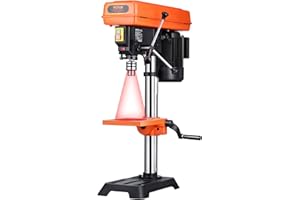VEVOR 10 in Benchtop Drill Press, 6.2A Induction Motor, Tabletop Drilling Machine with 610/940 / 1500/2150 / 2800 RPM Adjusta