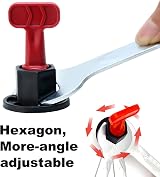 Fleetise Tile Leveling System Kit 100pcs 2 Wrenches 10 T-Pins 14mm view 2