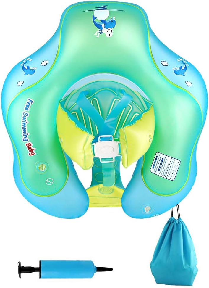 Nicewell Baby Floats for Pool, Safe Crotch Strap Inflatable Baby Swimming Float for Infant Toddlers, Suitable for The Age of 6-30 Months, Size Large