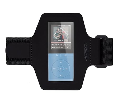 AGPTek Lycra Small Armband Hülle Case für AGPTek 70 Stunden A02 MP3 Player, mit veränderbarer Länge, Safey Design, geeignet f