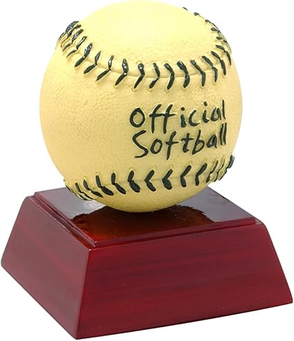 Amazon Com Decade Awards Softball Color Resin Trophy Softball Mvp Award 4 Inch Tall Customize Now Sports Outdoors