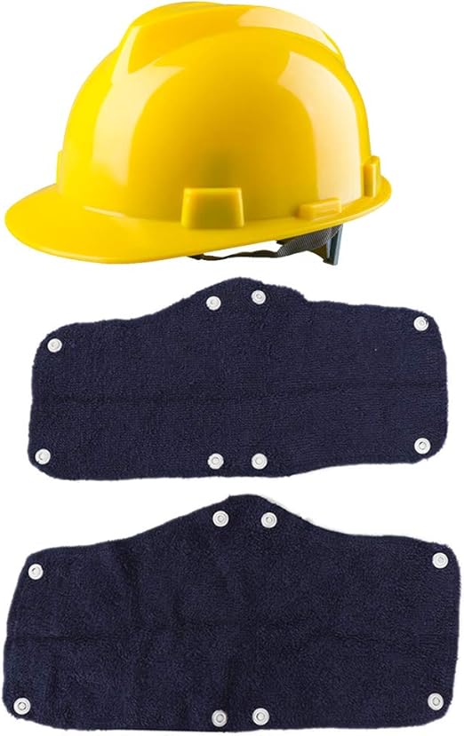 2 Packs Hard Hat SweatBand, Reusable Snap on Sweat Band Liner, Absorber