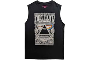 Rock Off officially licensed products Pink Floyd Tank Top Muscle T Shirt Carnegie Hall Poster Official Unisex Black