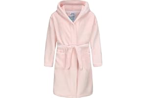 E.W Apparel Boys Fleece Robe Girls Hooded Bathrobe Toddlers Soft Fuzzy Robe for Kids
