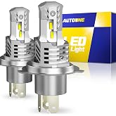 AUTOONE H4/9003/HB2 LED Bulbs Super Bright Canbus Ready Direct Fit | 80000LM 6000K White H4 Halogen Raplacement, 70000Hrs+ Lifespan, Pack of 2