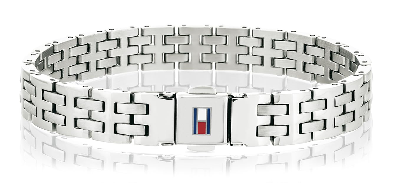 Tommy Hilfiger Jewelry Men's Stainless Steel Bracelet with the Iconic Tommy Hilfiger Flag - 2701062