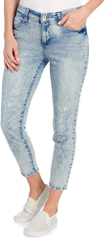 bandolino embroidered jeans