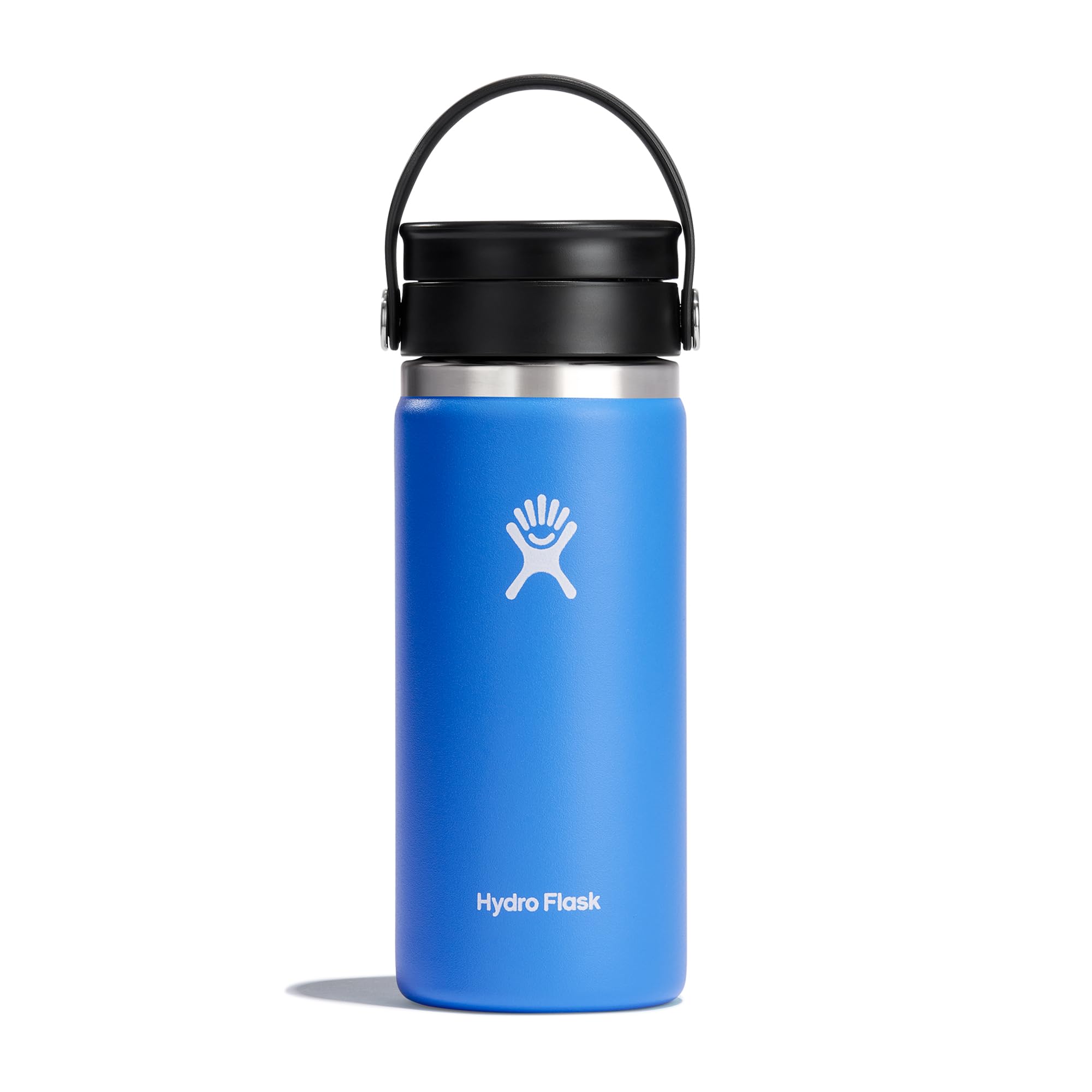 Hydro Flask - Travel Coffee Flask 473 ml (16 oz) - Vacuum Insulated Stainless Steel Travel Mug with Leak Proof Flex Sip Lid - Wide Mouth - Cascade
