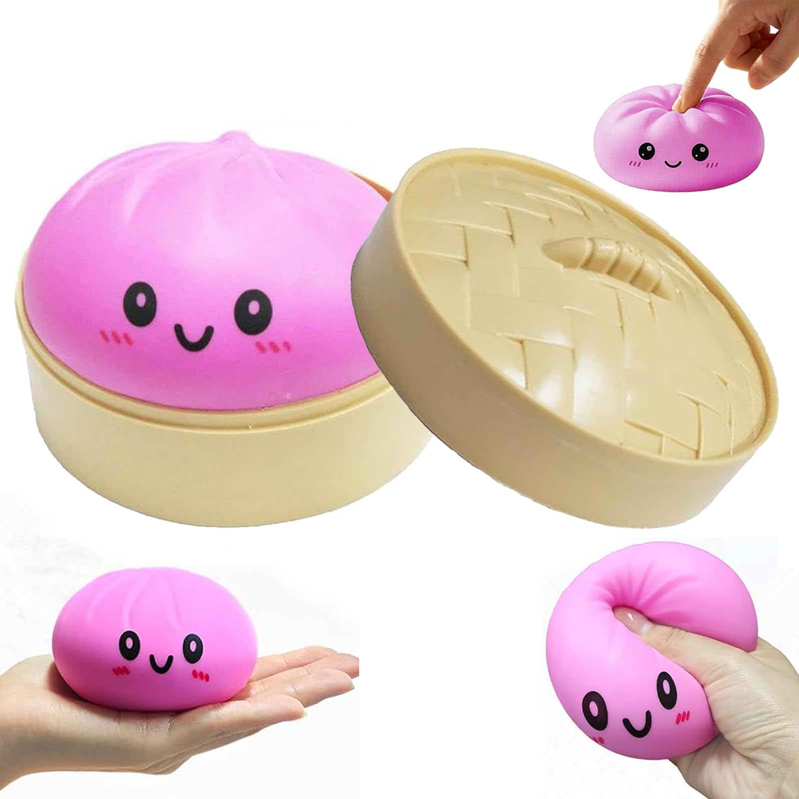 Dumpling Squishy, Squishy Dumpling With Cute Patterns, Giant Dumpling Squishy Toy, Fun Soft Glitter Dumplings Stress Ball for Adults, Anxiety Relief