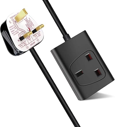 ExtraStar 1 Way UK 3 Pin Plug Extension Lead 3M Black 13A