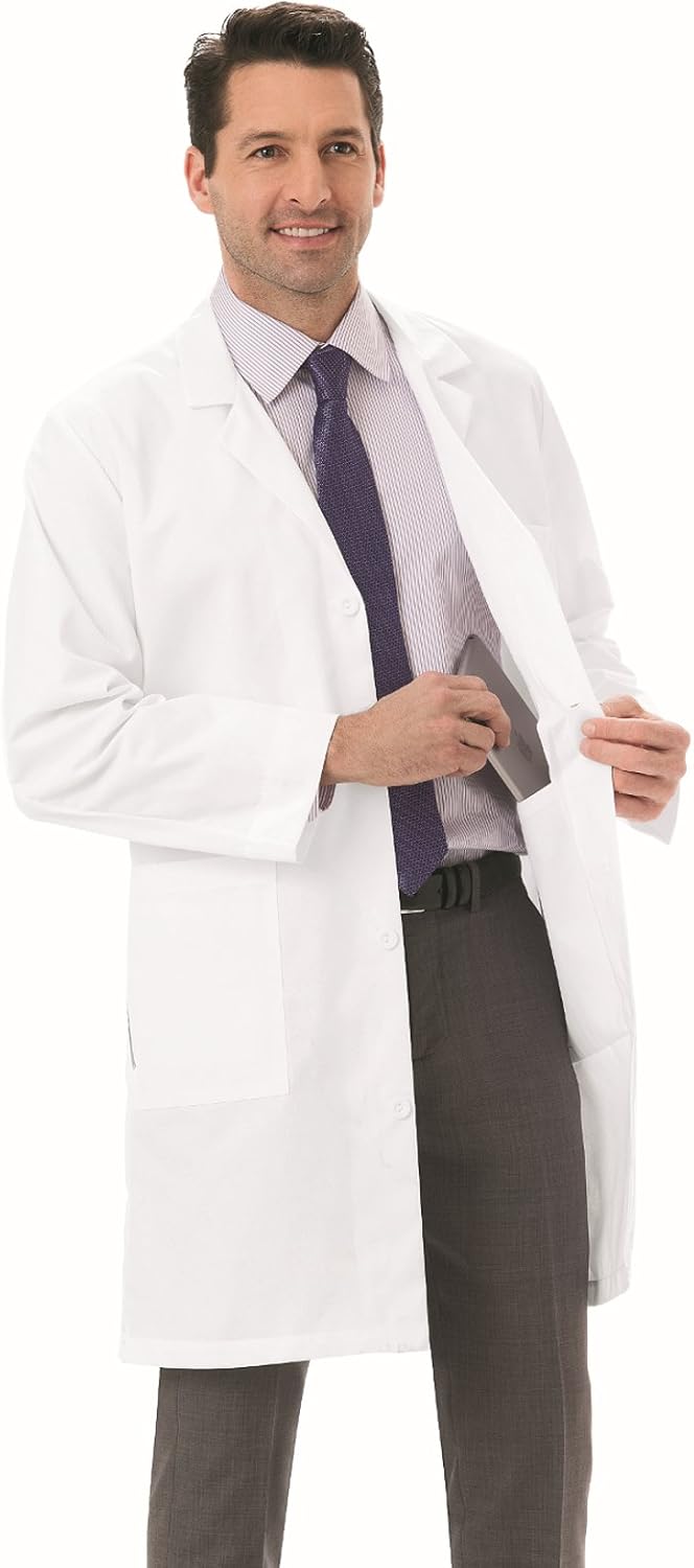Meta Labwear Men's 5-Pocket Twill, Lab Coat