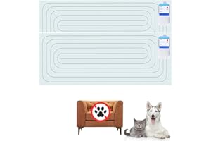 PAPARELA Scat Shock Mat for Dogs and Cats Indoor, Pet Shock Mats for Training Pets, Electric Repellent Mat Keeps Dogs and Cats Off Counter, Couch and Sofa, 3 Training Modes (30"x 16"Two Pieces)