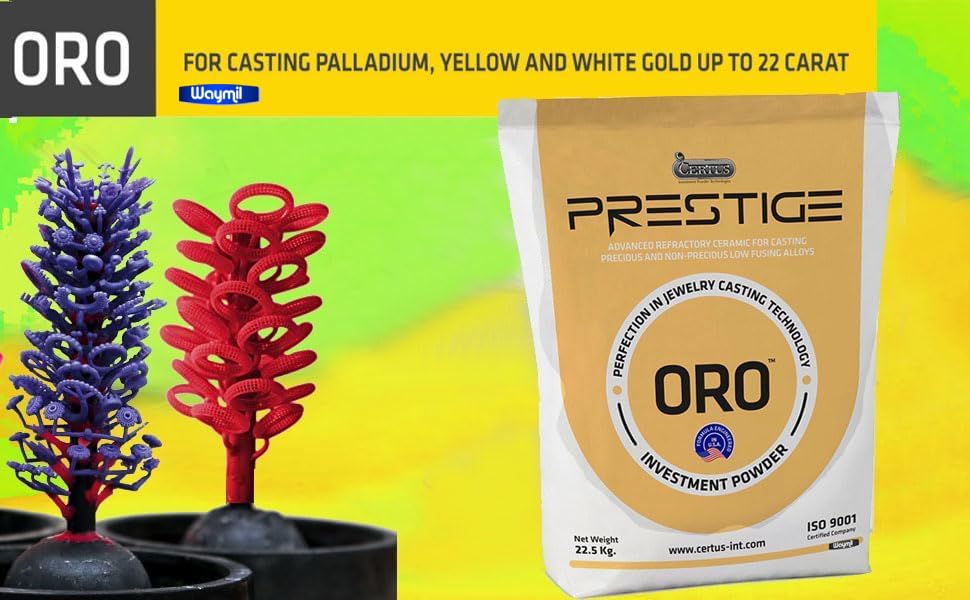 Prestige ORO 5Lb Premium Jewelry Making Casting Powder Lost Wax Investment Powder for Gold, Silver ETC