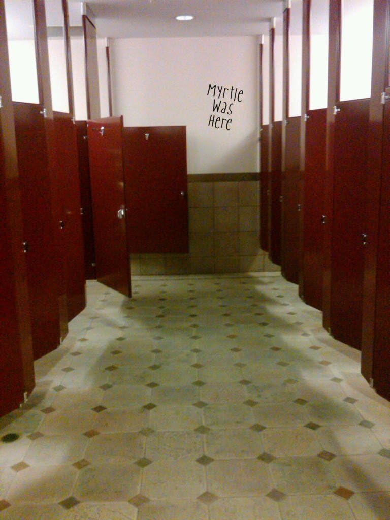 LUCKY GIRL DECALS Vinyl Wall Decor Myrtle Was Here Harry Potter Inspired 9.6 inches wide by 12 inches high