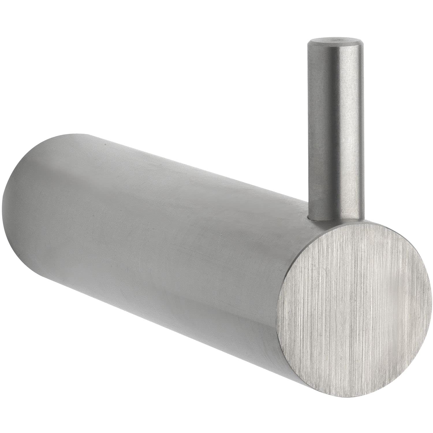 Technik Team MH.325100.20 Tauri Coat Hook Diameter 25 mm Height 50 mm Depth 100 mm Brushed Stainless Steel Silver