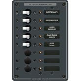 Blue Sea Systems 8023 Traditional Metal DC Panel - 8 Positions Black