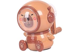 Classroom Manual Pencil Sharpener with Shavings Container Auto Feeding in Adjustable Thickness Sharpener for Student Pencil S