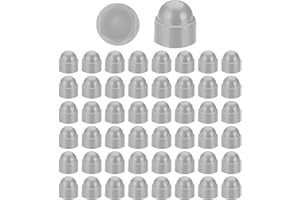 PATIKIL 50 Pcs Hex Nut Cover, M8x13x15mm Nylon Screws Bolt Covers Caps Dome Acorn Hex Head Bolt Protection Cap for Screws Nut