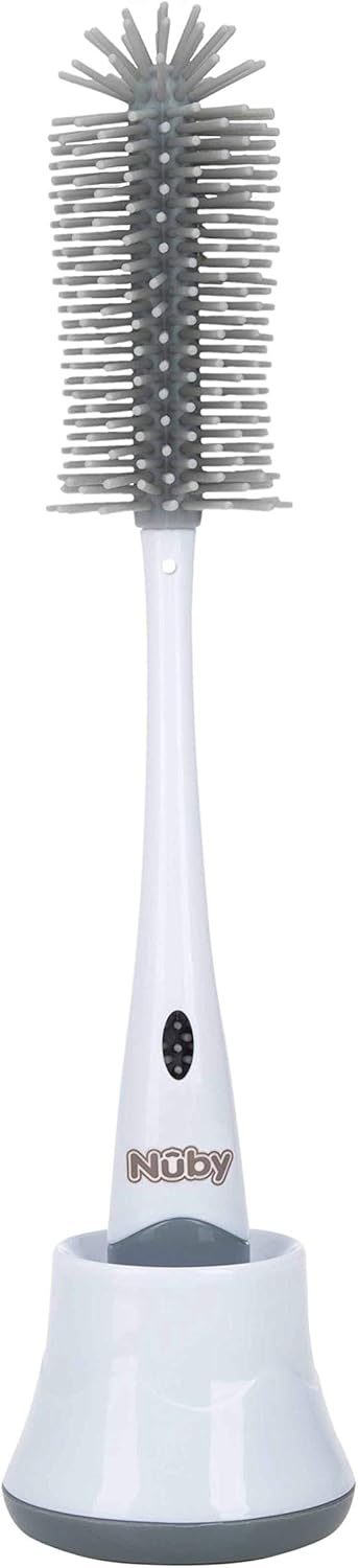 Nuby - Bottle Brush & Holder Silicon - 1 Piece, Green