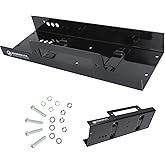 Universal Winch Mounting Plate, 10" x 4.5" Raised Bolt Pattern, 15,000 lbs, Heavy Duty Steel with Fairlead Flange & Hardware 