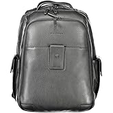 Piquadro Black Leather Men's Backpack