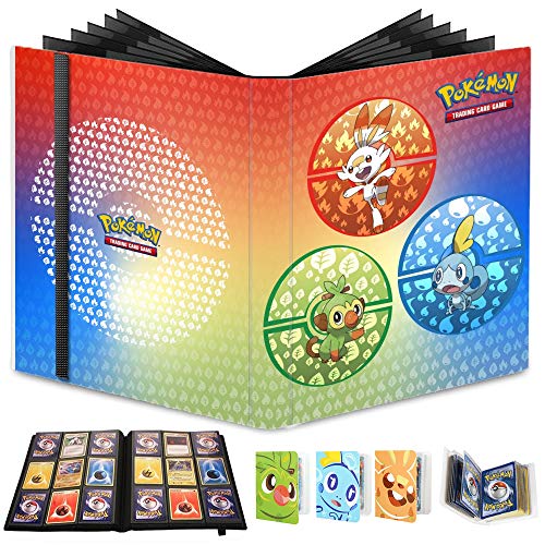 Totem World Sword & Shield Galar Starters 9 Pocket Pro Binder Portfolio with 3 Totem Mini Album Binder - Perfect for Holding up to 360 Pokemon Cards
