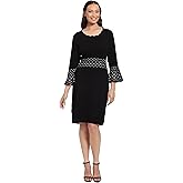 London Times Womens Knit Lurex Shine Dressy Occasion Event Sweater Dress