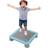 Mini Trampoline for Kids, Indoor Rebounder Non-Slip Base, Sensory Trampoline for Autism Kids, Bounce Board for Sensory Integration Training, Outdoor Recreation, Max Load 220 lbs