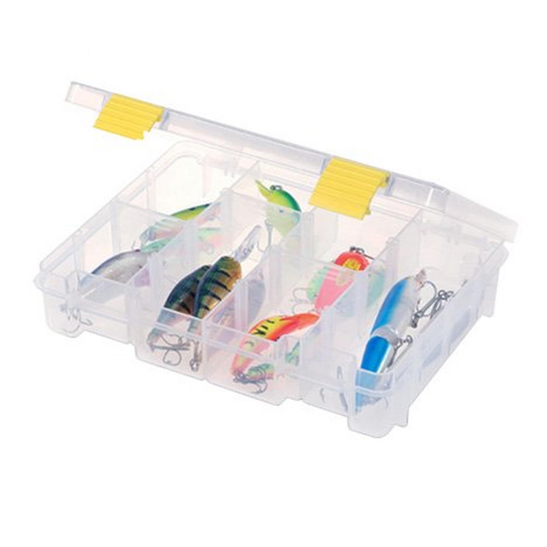 PLANO ProLatch 3700 StowAway- Half-Size,Fishing tackle box, Plastic Box, Plastic Storage Organizer Box w Removable Dividers, Tackle Tray for Crankbaits, Softbaits, hooks and other fishing equipment
