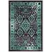 Maples Rugs Georgina Traditional Kitchen Rugs - Non Skid Accent Area Rug [Made in USA], Winberry/Teal, 2'6 x 3'10 (AG5831408)