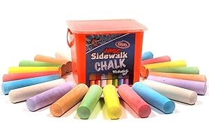 Chalk City Sidewalk Chalk, Jumbo Chalk, Non-Toxic, Washable, Art Set (20-Count)