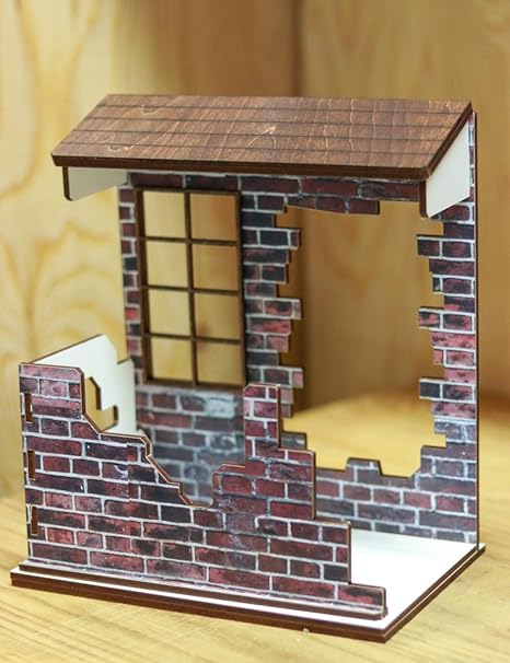 Amazon 1 10スケールドールハウス古いレンガのお家 ハウス おもちゃ