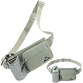 OCE GEAR Waist Pack with Water Bottle Holder for Men Women Waist Bag Running Waist Pack Waterproof for Outdoor Travel Cycling Climbing Walking Fit All Phones (Bottle Not Included) (Mint Green)