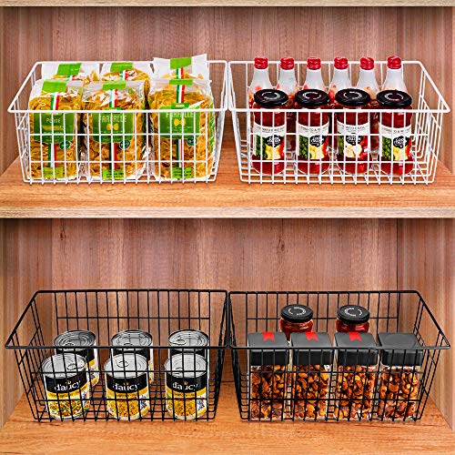 SANNO Freezer Basket Organizer, Refrigerator Metal Wire Storage Divider