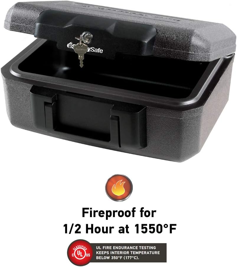 SentrySafe 1200 Fireproof Box with Key Lock, 0.18 Cubic Feet - Gun Safes And Cabinets - 