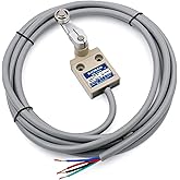 Baomain BM-3104 Limit Switch, TZ-3104 Roller Lever Plunger, Momentary SPDT 1NO+1NC IP67 Waterproof