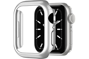 Recoppa Compatible for Apple Watch Case 45mm Series 7 8 9, Shockproof Ultra-Thin Hard PC Bumper Case All-Around Edge Protective Cover Frame[NO Screen Protector] for iWatch Accessories, Silver
