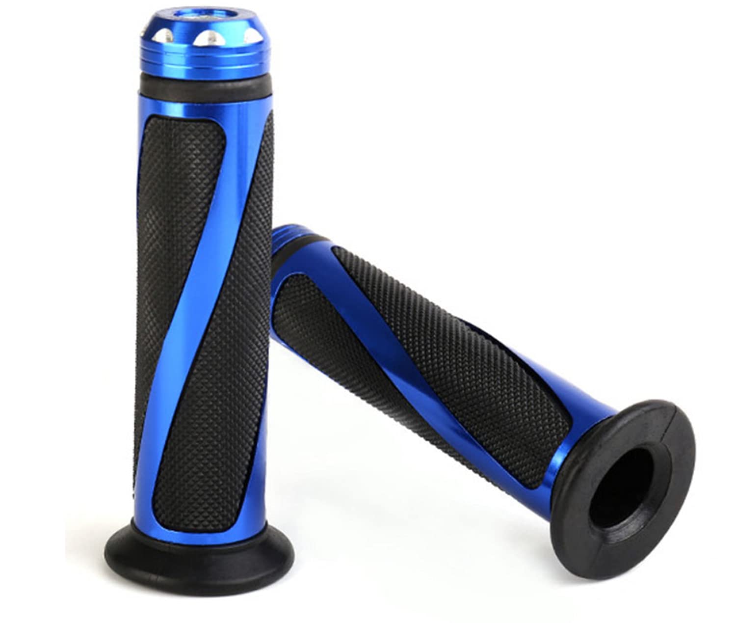 Universal Motorcycle Handlebar Grips Motorbike Grips with Aluminum Bar End Non-slip for 7/8" 22mm Motorbike Rubber Hand Grips For Dirt Bike Motocross (4)